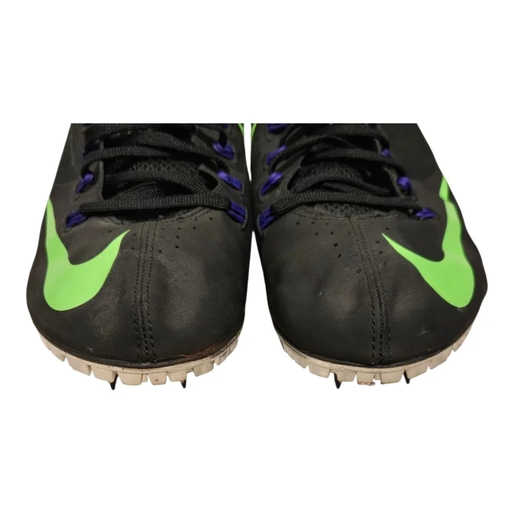 Nike Zoom Superfly R4 Black Green Athletic Track And Field Spike Shoes Size 10.5